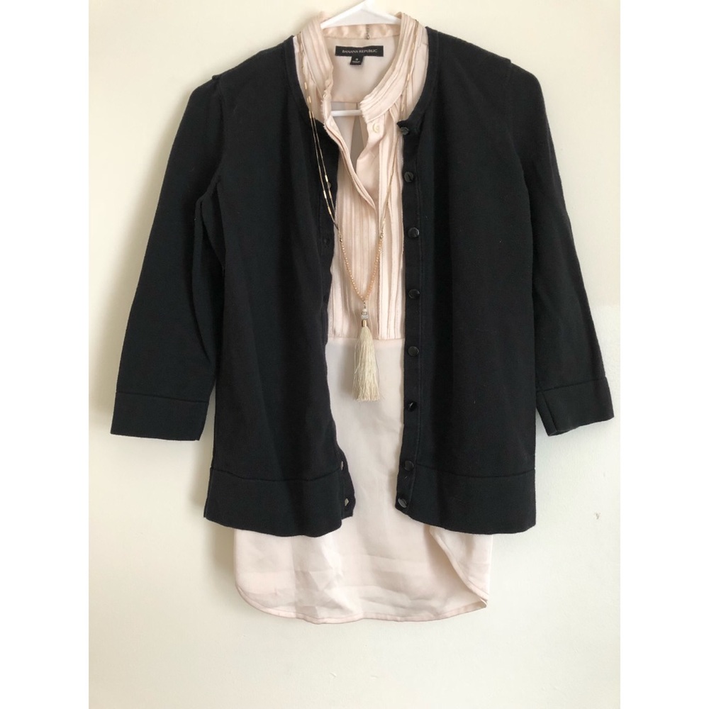 Black Button Cardigan